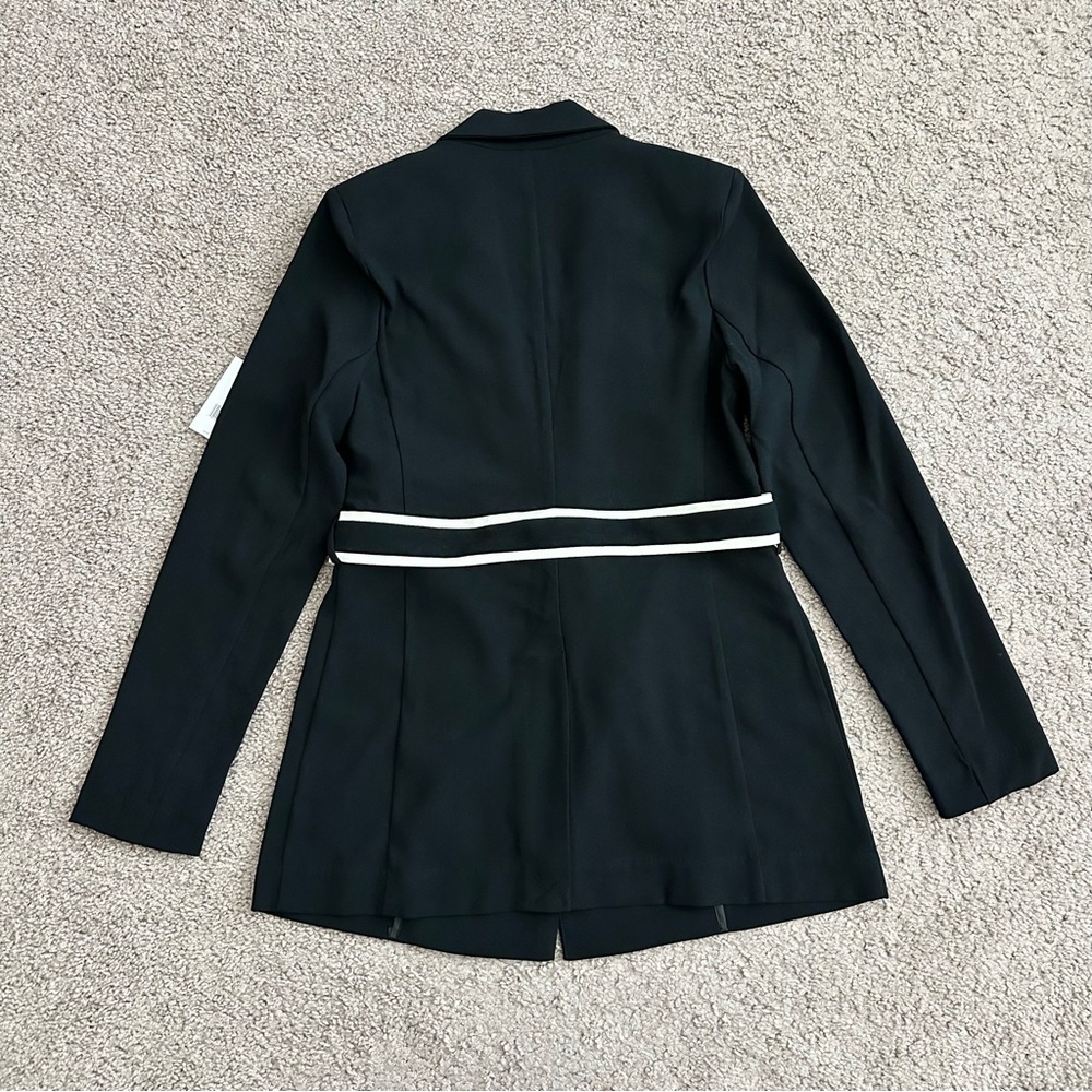 Jason Wu Blazer Womens Size S Black White Waist Tie - Picture 13 of 14